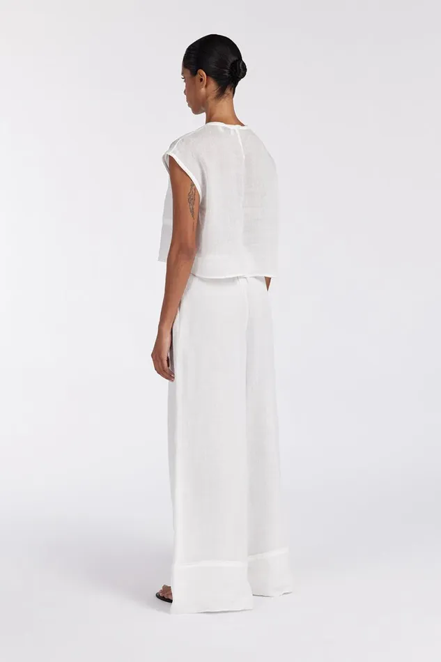 DISSH Pants KAI WHITE RAMIE RESORT PANT 8211 Women