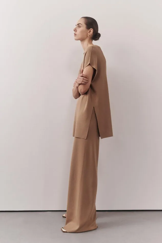 DISSH Pants MABLE TAN KNIT PANT 8211 Women