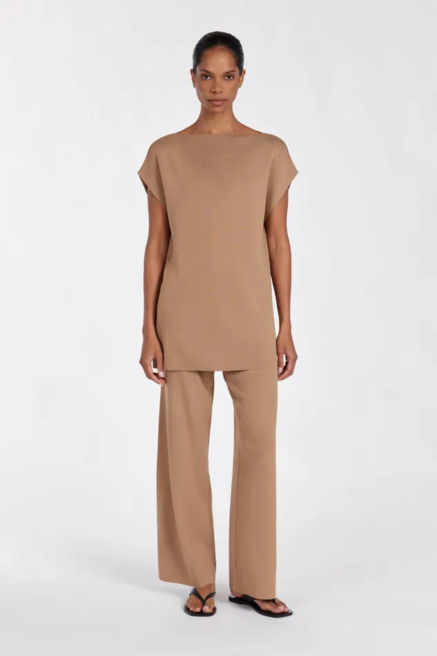 DISSH Pants MABLE TAN KNIT PANT 8211 Women