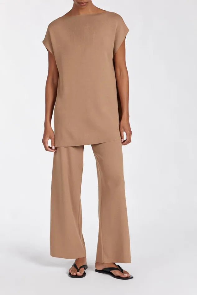 DISSH Pants MABLE TAN KNIT PANT 8211 Women