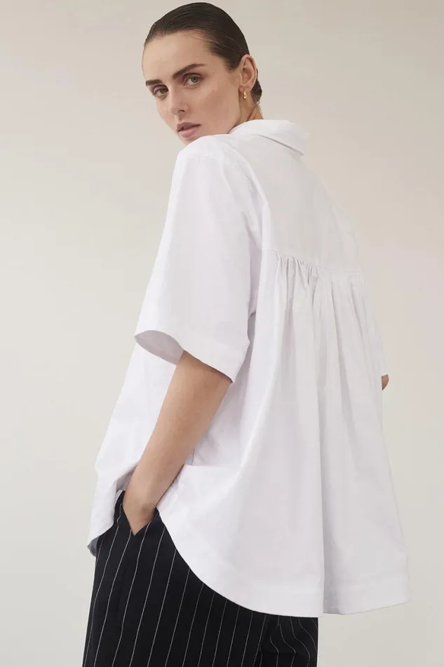 DISSH Shirts MABEL WHITE COTTON SHIRT 8211 Women