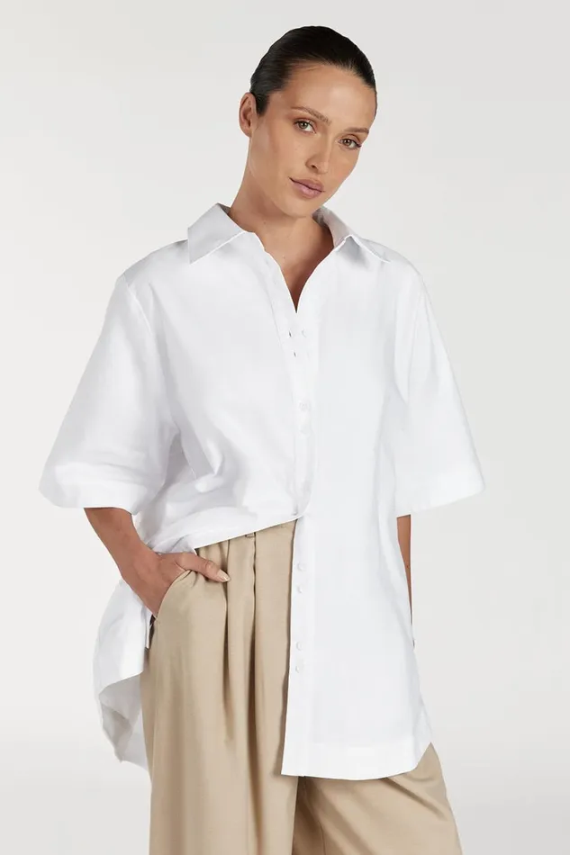 DISSH Shirts MABEL WHITE COTTON SHIRT 8211 Women