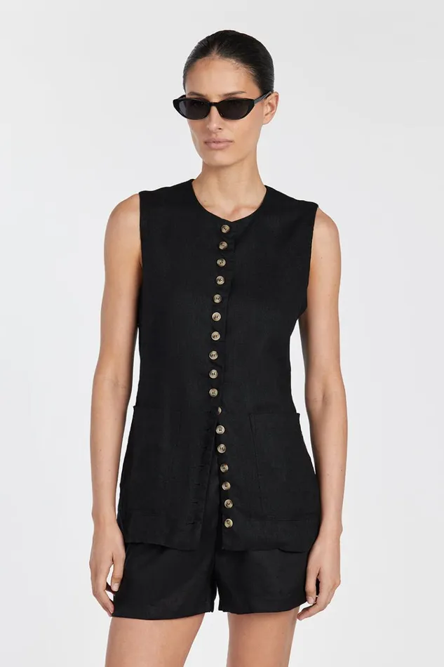 DISSH Shorts CORY BLACK LINEN SHORT 8211 Women