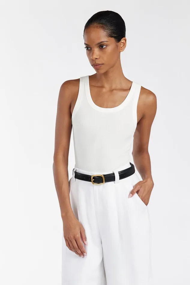 DISSH Tanks LEE OFF WHITE KNIT TANK 8211 Women