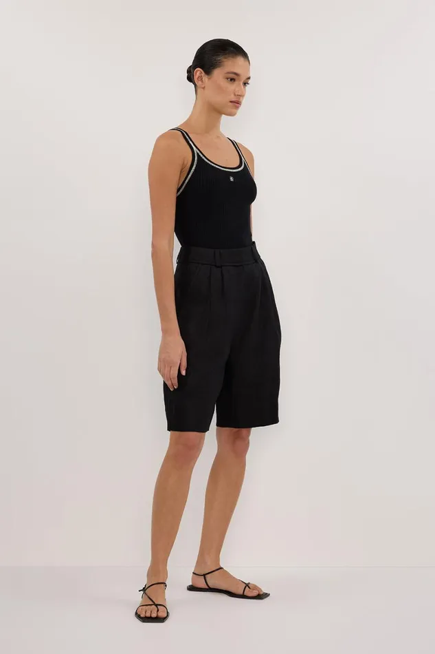 DISSH Tanks SIGNATURE BLACK CONTRAST SCOOP TANK 8211 Women