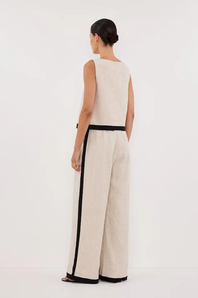 DISSH Tops EBONY NATURAL LINEN TOP 8211 Women
