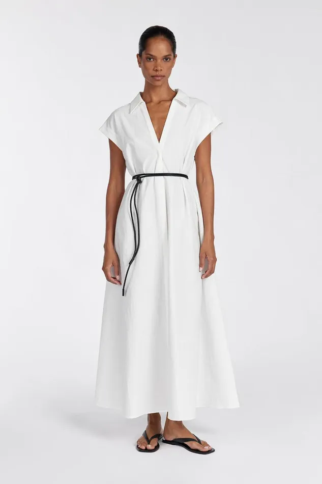 DISSH White Dresses KAYLYN WHITE SHIRT DRESS 8211 Women