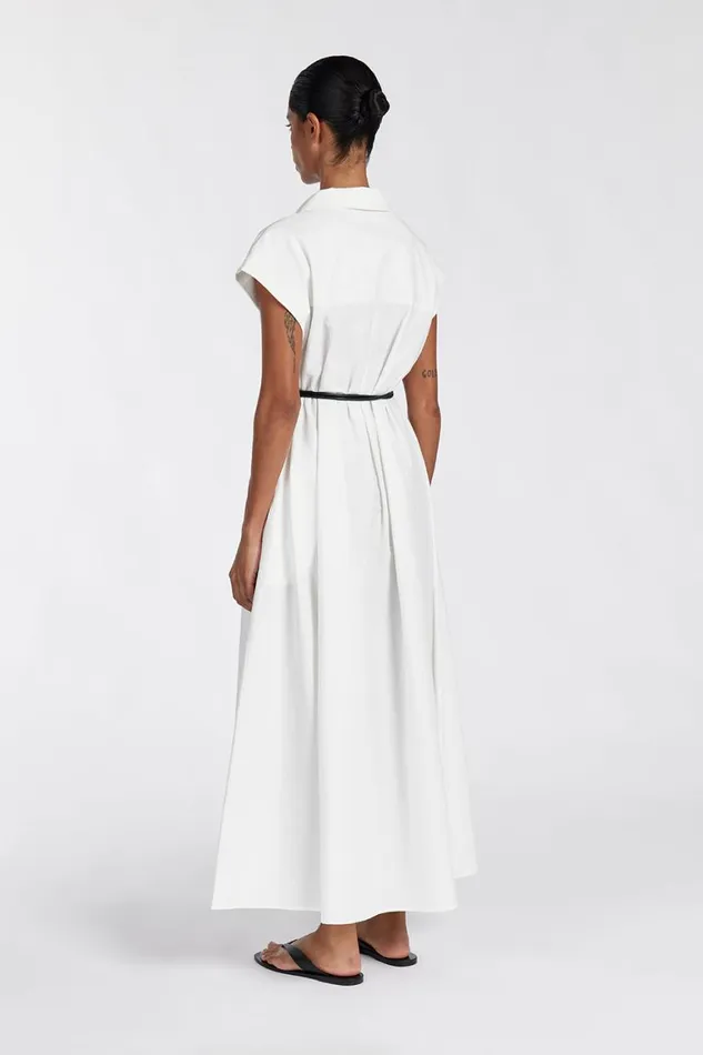 DISSH White Dresses KAYLYN WHITE SHIRT DRESS 8211 Women