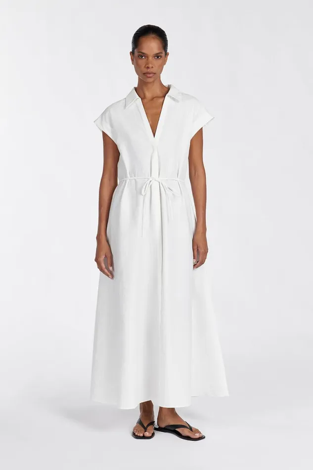 DISSH White Dresses KAYLYN WHITE SHIRT DRESS 8211 Women