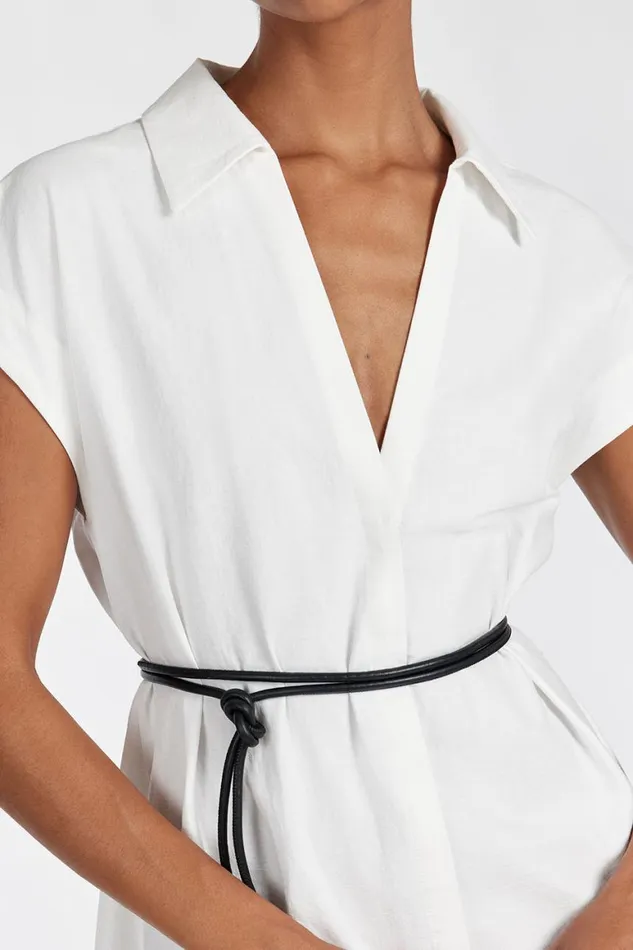 DISSH White Dresses KAYLYN WHITE SHIRT DRESS 8211 Women