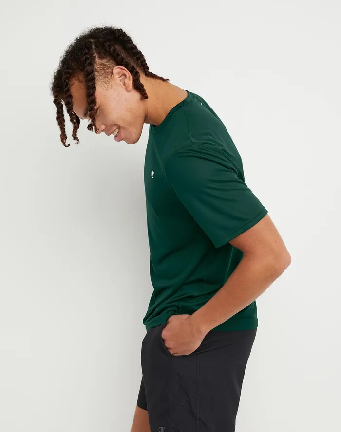 Double Dry Tee Dark Green Men Champion TShirts and Tops