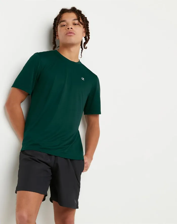 Double Dry Tee Dark Green Men Champion TShirts and Tops