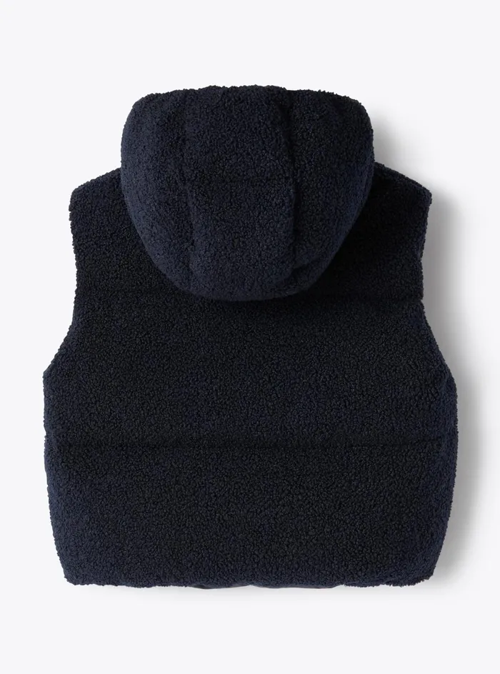Downjackets Girl 216Boy 216 Il Gufo Reversible Curly Fleece Vest
