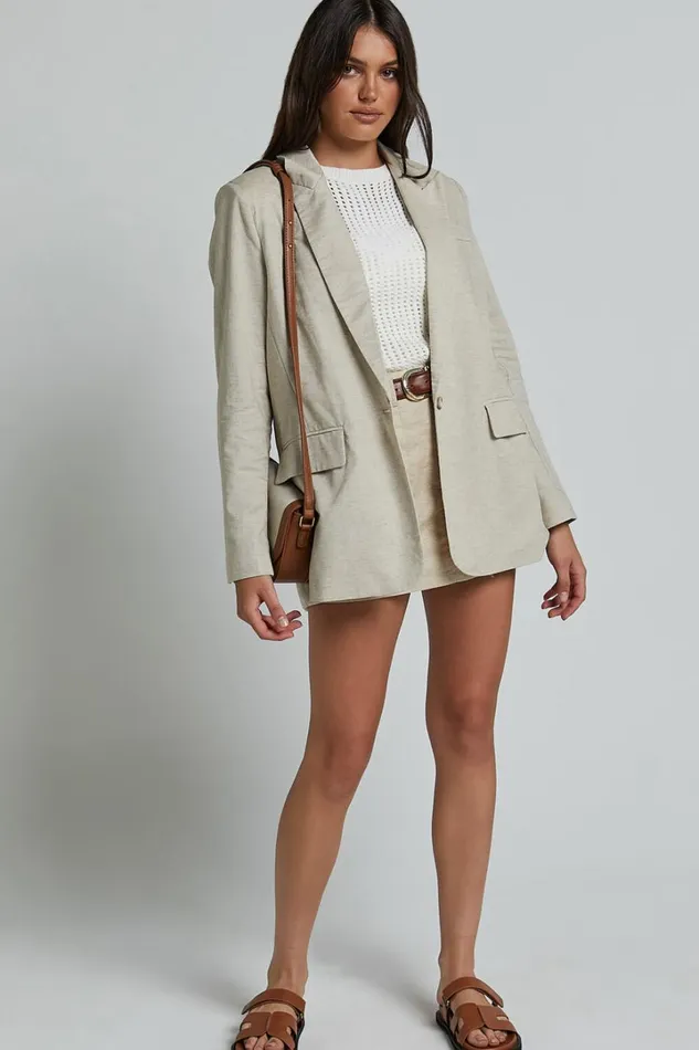 Dream Skort 8211 High Waisted A Line Skort In Natural Women Showpo Conscious