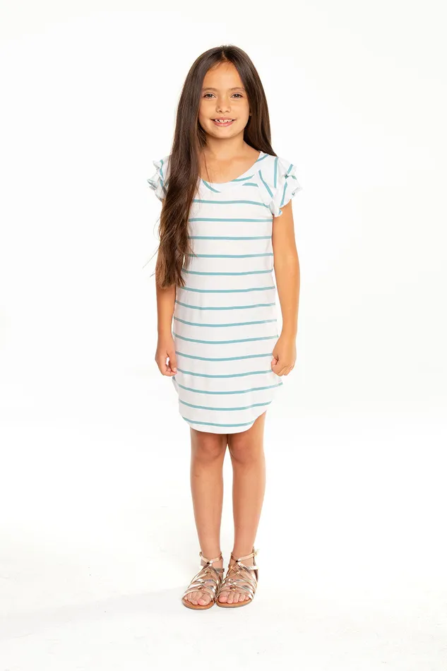 Dresses and Skirts Baby Rib Flutter Sleeve Shirttail Mini Dress 8211 Chaser Brand Girls