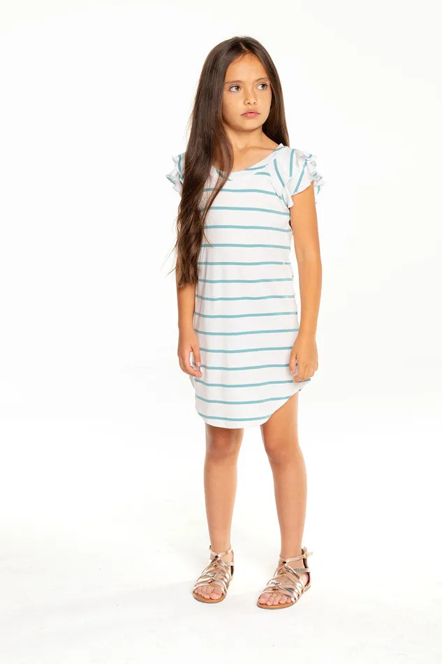 Dresses and Skirts Baby Rib Flutter Sleeve Shirttail Mini Dress 8211 Chaser Brand Girls
