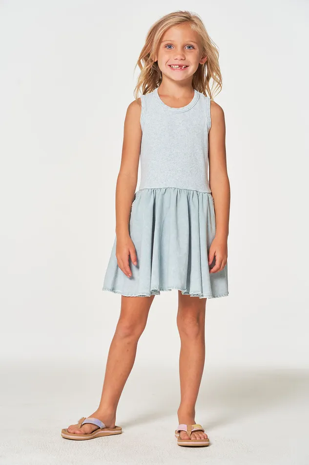 Dresses and Skirts Heirloom Wovens And Linen Rib Tank Twirl Dress Chaser Brand Girls