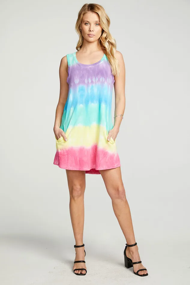 Dresses Chaser Brand Womens Slub French Terry Muscle Tank Mini Dress