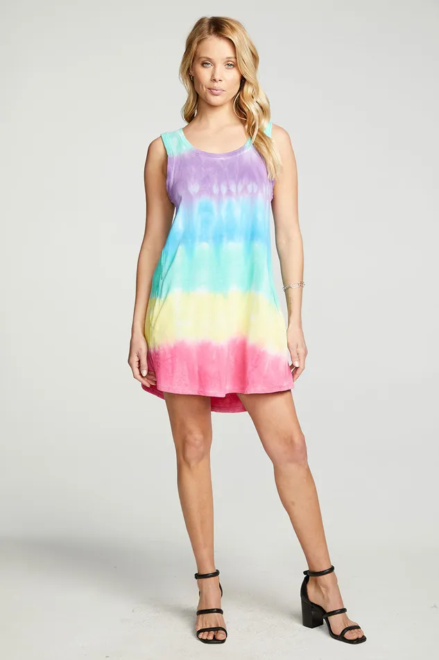 Dresses Chaser Brand Womens Slub French Terry Muscle Tank Mini Dress