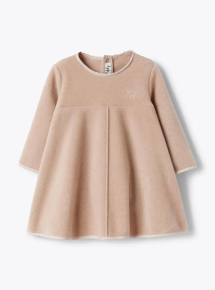 Dresses Girl 216Baby 036 Il Gufo Fleece Dress With Pocket