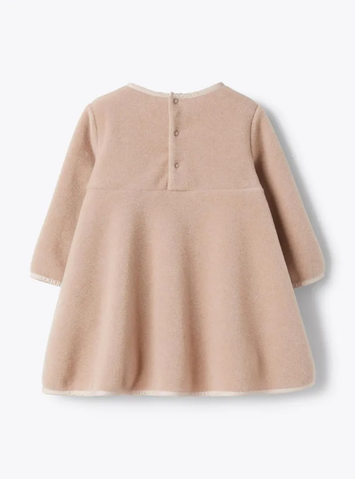 Dresses Girl 216Baby 036 Il Gufo Fleece Dress With Pocket