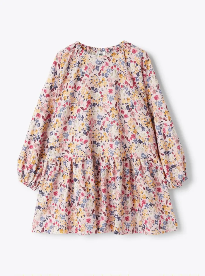 Dresses Girl 216 Il Gufo Floral Flannel Dress
