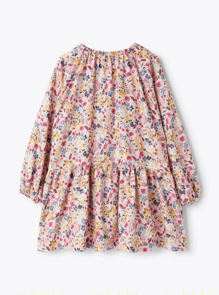 Dresses Girl 216 Il Gufo Floral Flannel Dress