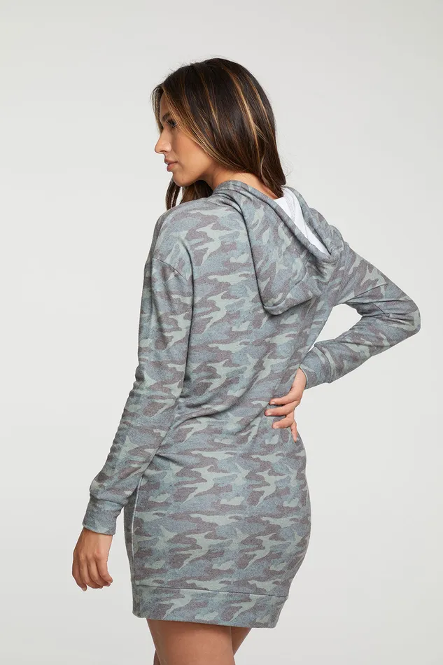 Dresses rPET Bliss Knit Long Sleeve Hooded Dress 8211 Chaser Brand Womens