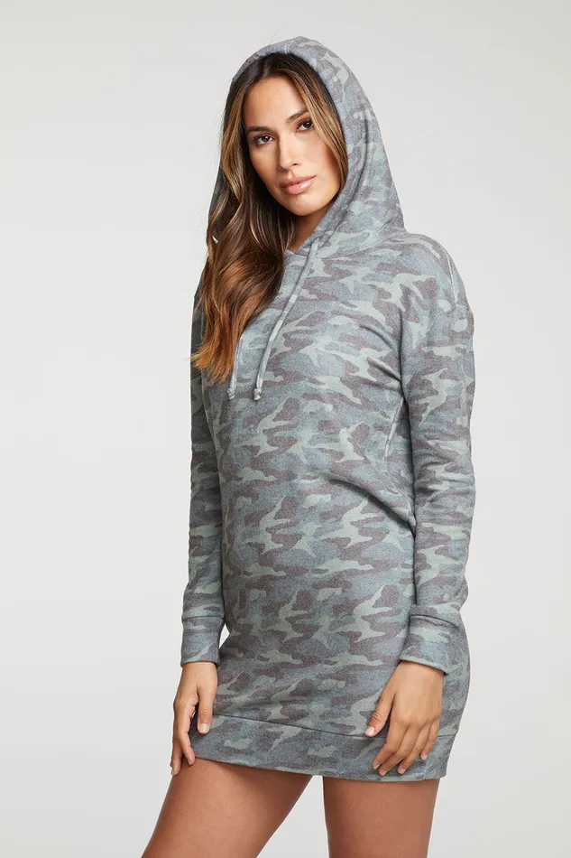 Dresses rPET Bliss Knit Long Sleeve Hooded Dress 8211 Chaser Brand Womens