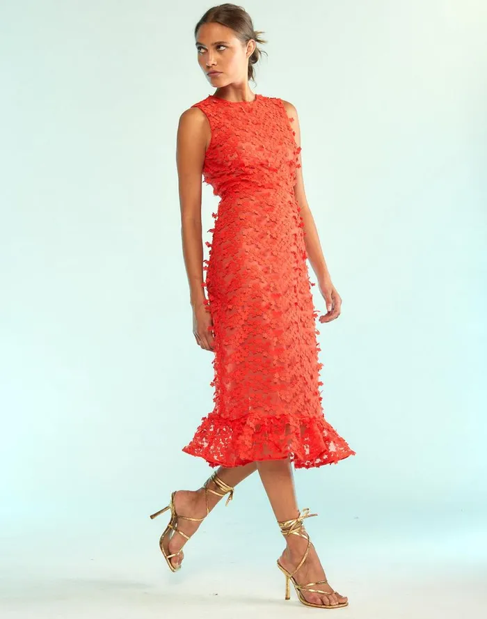 Dresses Women Cynthia Rowley 3D Embroidered Tulle Dress