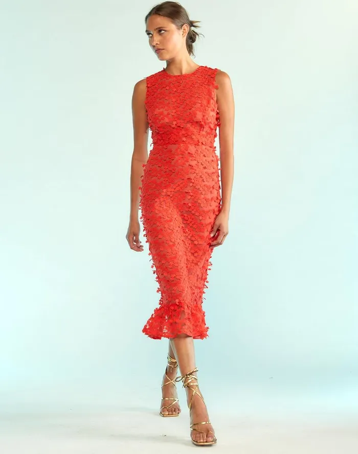 Dresses Women Cynthia Rowley 3D Embroidered Tulle Dress