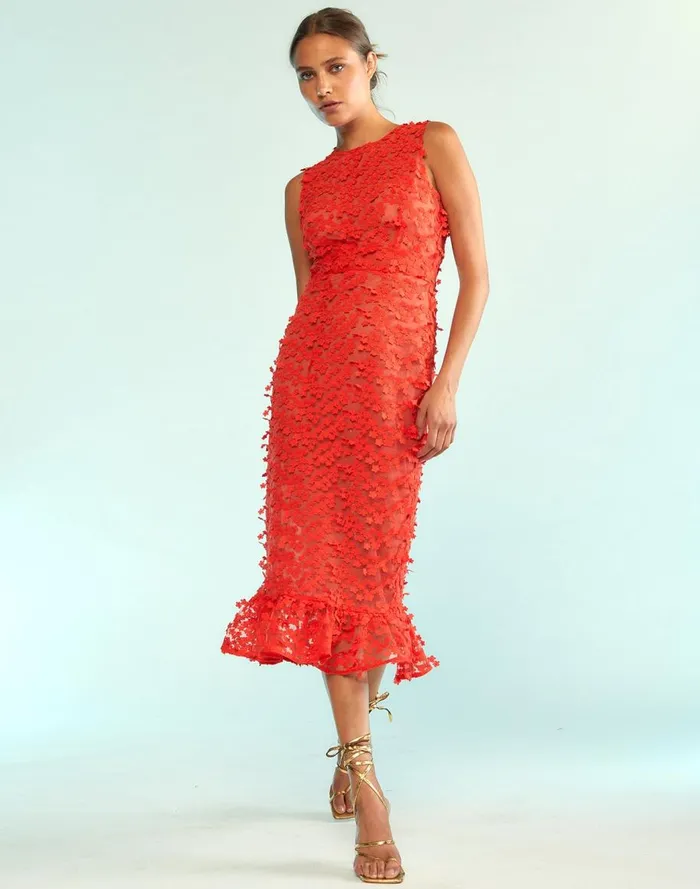 Dresses Women Cynthia Rowley 3D Embroidered Tulle Dress