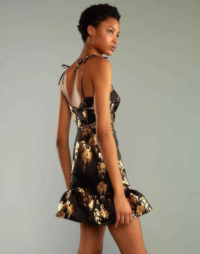 Dresses Women Cynthia Rowley Dripping In Gold Dress