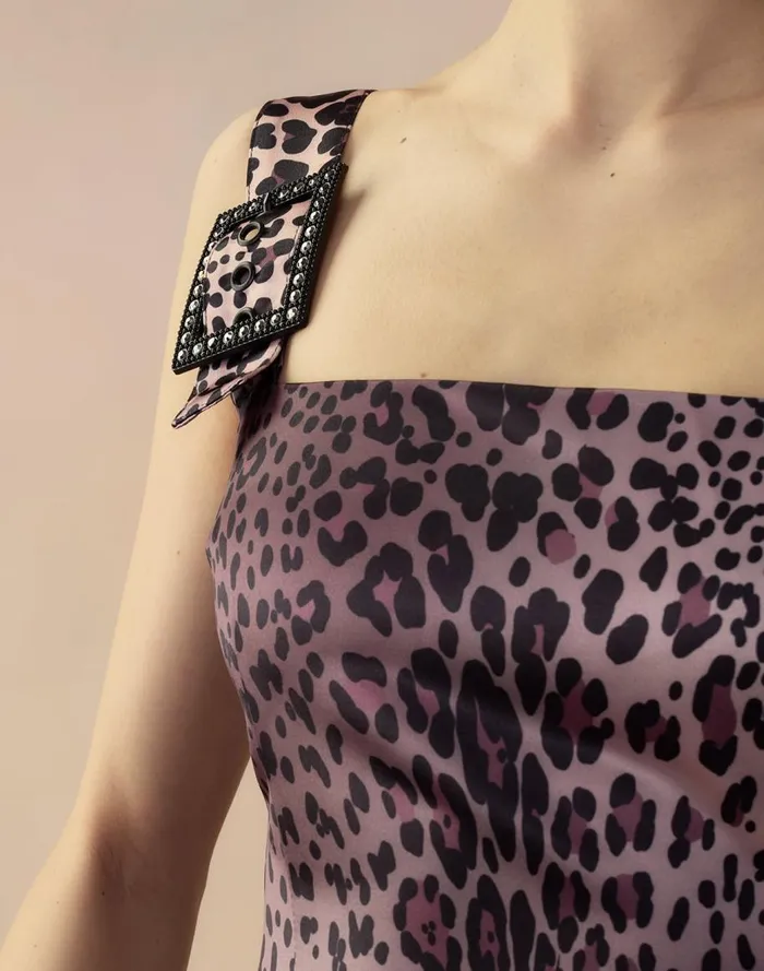 Dresses Women Cynthia Rowley Leopardess Satin Dress