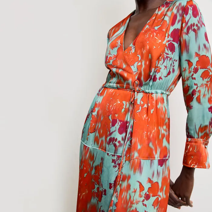 Dresses Women The Deana Wrap Dress 8211 Printed Viscose Ombre Floral M M LaFleur