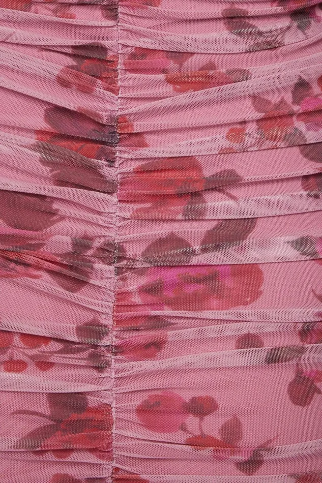 Dynamite Dresses and Jumpsuits Women Sweetheart Mesh Midi Dress Pink