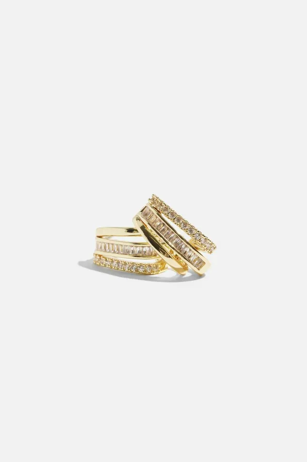 Dynamite Earrings Women Micro Pav Line Huggie Earrings White