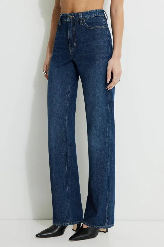 Dynamite Jeans and Denim Women Cara High Rise Straight Jeans Blue