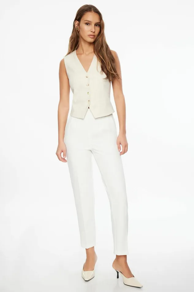 Dynamite Pants Women Kendall Slim Side Zip Pants White