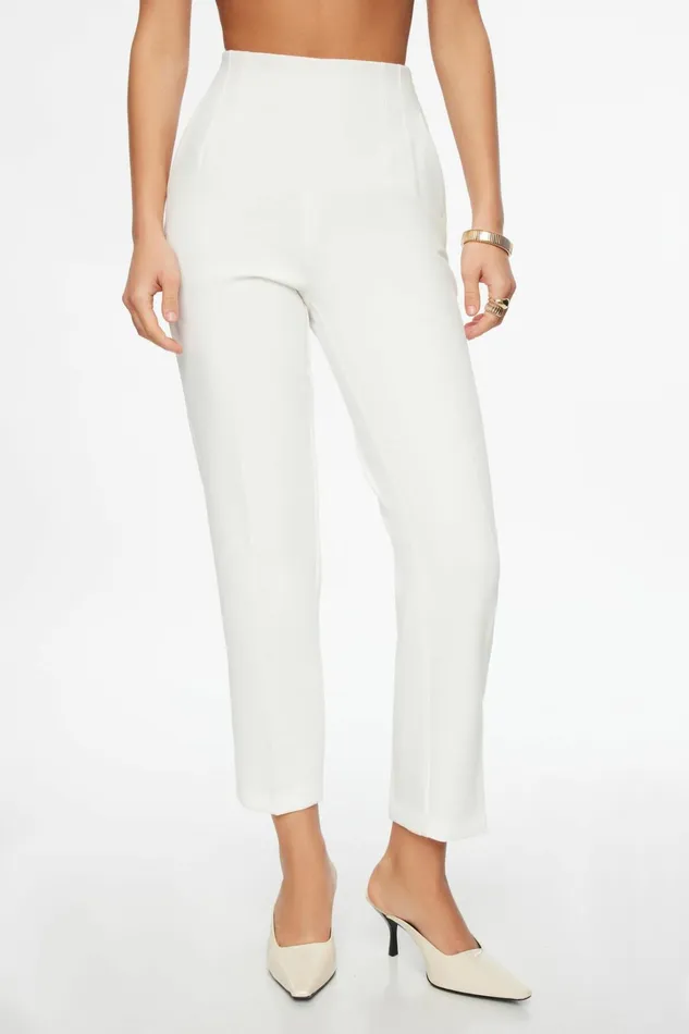Dynamite Pants Women Kendall Slim Side Zip Pants White