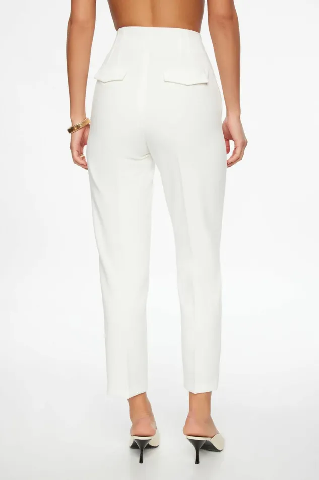 Dynamite Pants Women Kendall Slim Side Zip Pants White