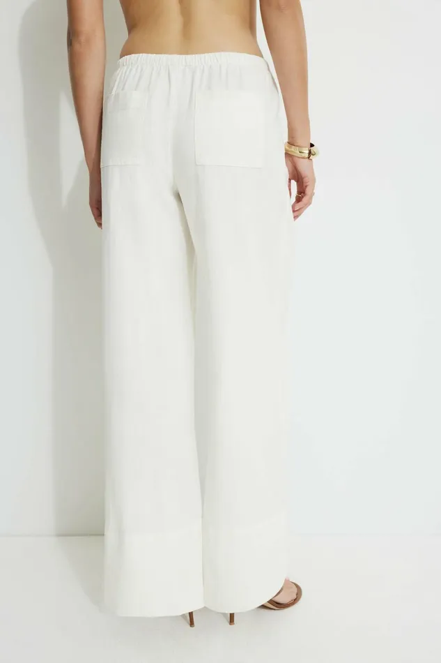 Dynamite Pants Women Leo Linen Pants Beige