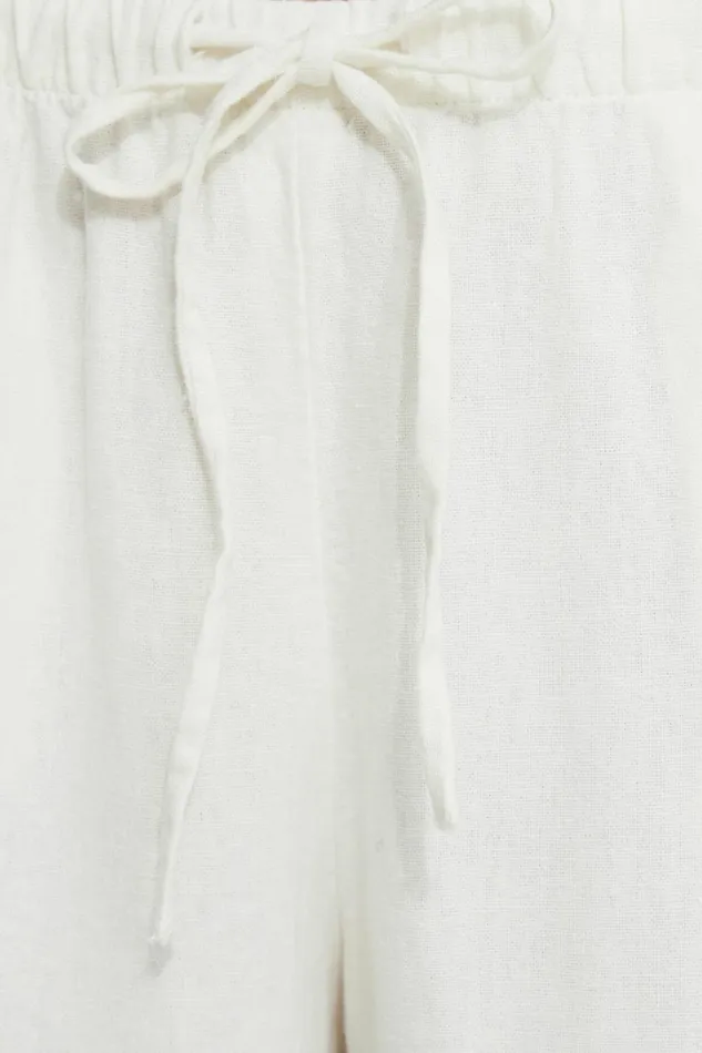 Dynamite Pants Women Leo Linen Pants Beige