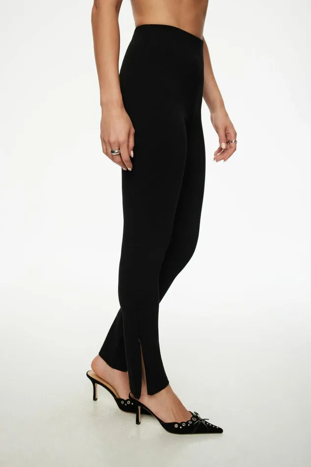 Dynamite Pants Women Slim Zip Hem Pants Black