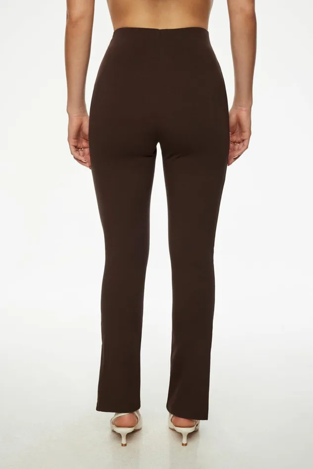 Dynamite Pants Women Slim Zip Hem Pants Brown