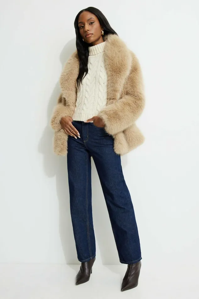 Dynamite Sweaters and Cardigans Women Cable Knit Halter Top Beige