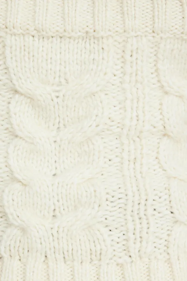 Dynamite Sweaters and Cardigans Women Cable Knit Halter Top Beige