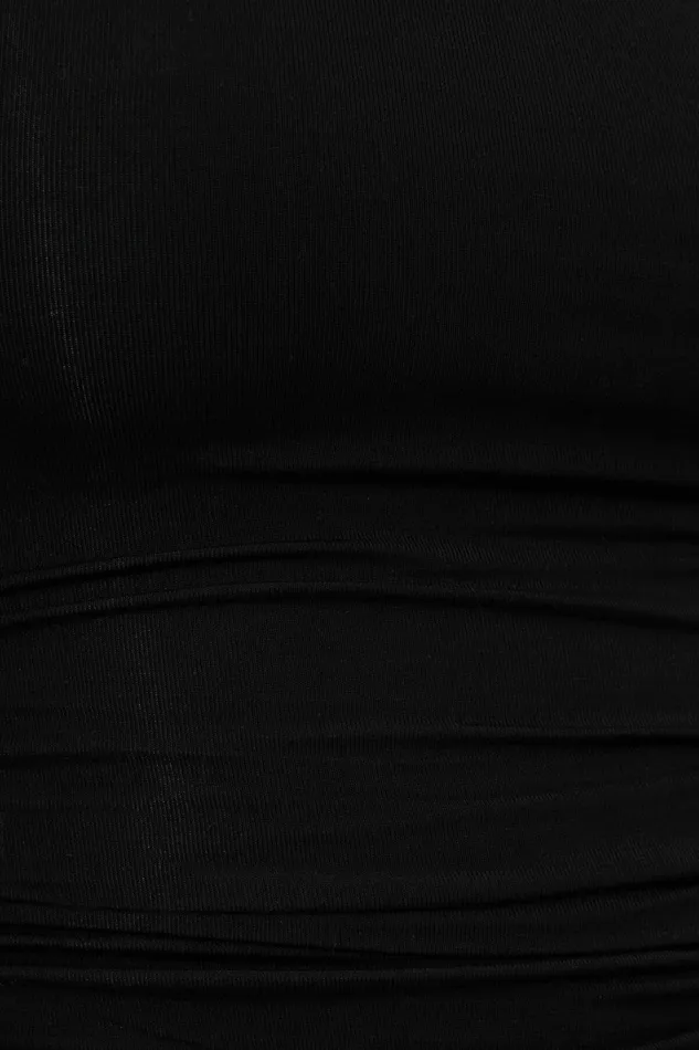 Dynamite Tops Women Stella Jersey Long Sleeve TShirt Black