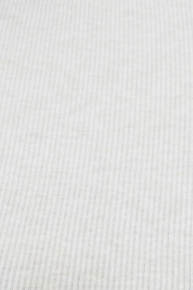 Dynamite Tops Women Tedi Ribbed Long Sleeve T Shirt White