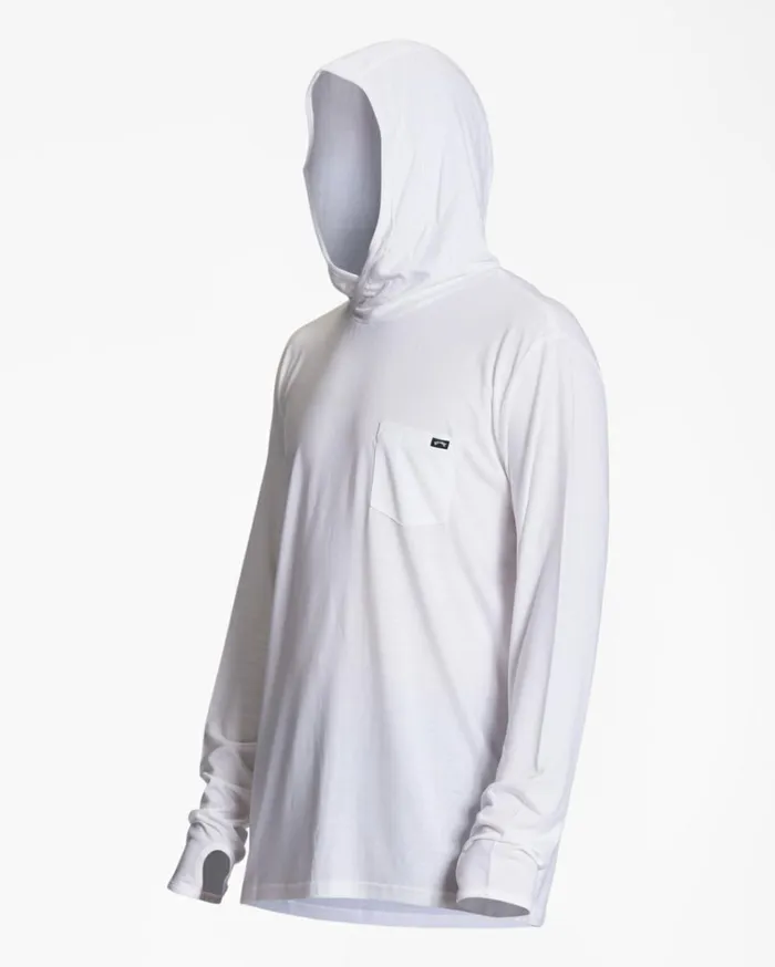 Eclipse Hooded Long Sleeve Surf TShirt White Men Billabong TShirts